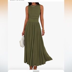 BTFBM Olive Green Maxi Dress